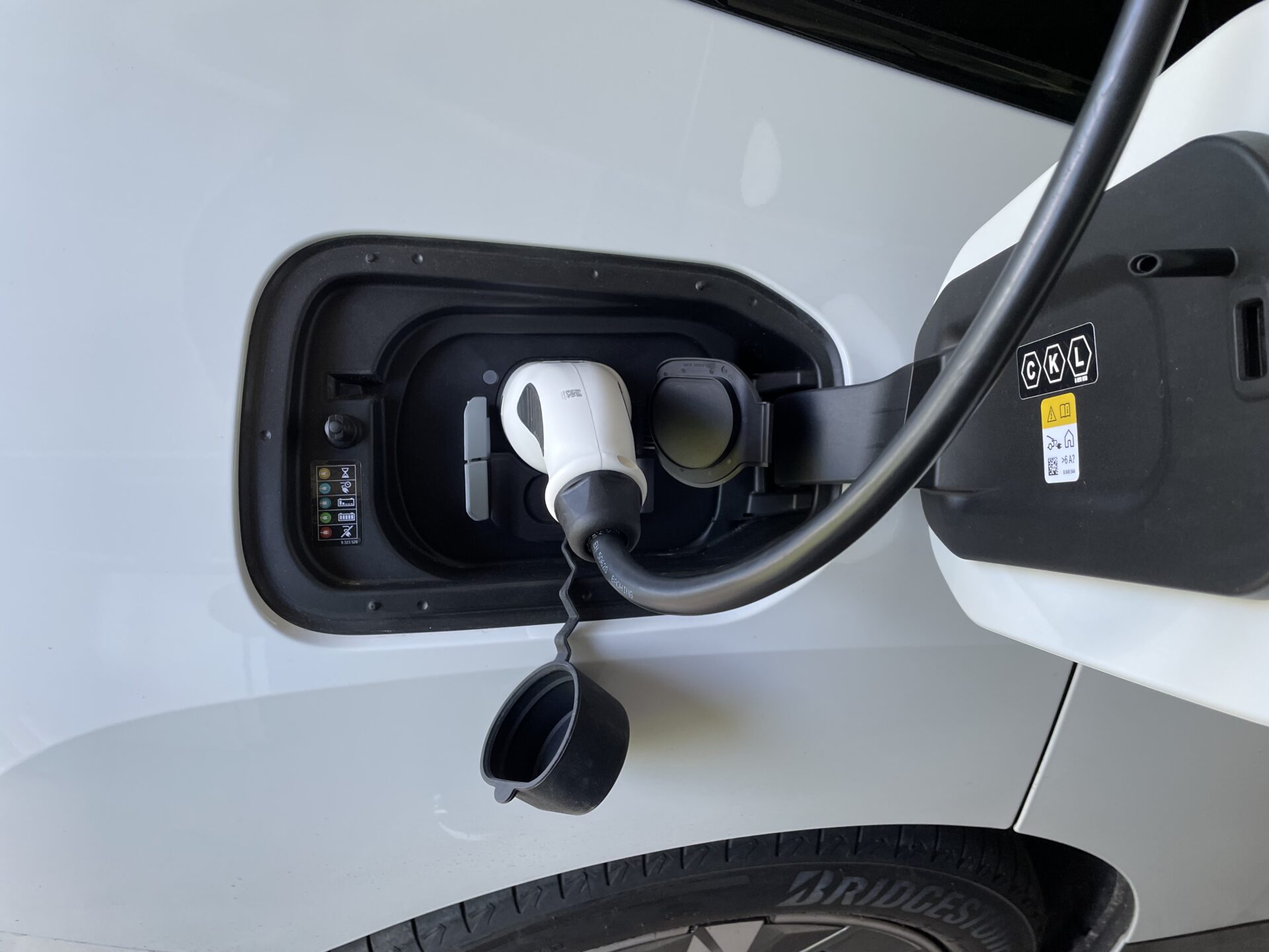 Electric car charging point